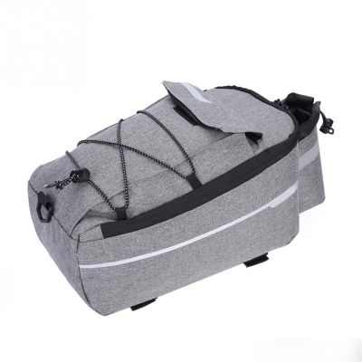 Bicycle Accessories Outdoor Bike Bags Bicycle Cycling Rear Seat Tail Storage Bag Rack Trunk Pouch Package Bike Bike Parts (Color : Light Grey)