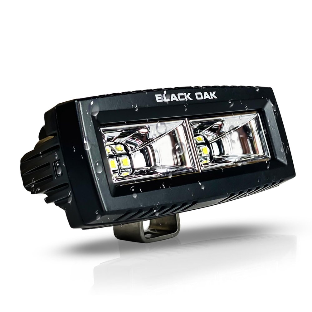 Marine Spreader Light Scene Beam for Deck, Cockpit, Bow - IP69K Rating Wide Marine Led  40W 120 Degree Throw and 3,120 Raw Lumens (4-Inch, Black).