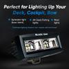Marine Spreader Light Scene Beam for Deck, Cockpit, Bow - IP69K Rating Wide Marine Led  40W 120 Degree Throw and 3,120 Raw Lumens (4-Inch, Black). view 2