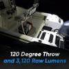 Marine Spreader Light Scene Beam for Deck, Cockpit, Bow - IP69K Rating Wide Marine Led  40W 120 Degree Throw and 3,120 Raw Lumens (4-Inch, Black). view 3