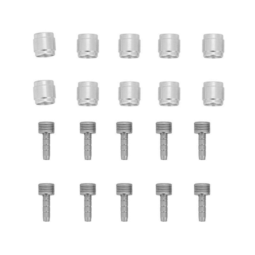Bicycle Accessories 10 Set Bicycle Hydraulic Disc Brake Connector Insert for AVID SRAM Bike Disc Brake Bike Parts (Color : Sliver)