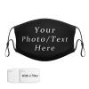 Custom Face Masks,Personalized Design Breathable Mouth Mask Balaclava Bandanna with Filter Slot Reusable Face Cover for Child Kids Teenagers S view 2