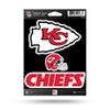 NFL Rico Industries Kansas City Chiefs Triple Play Decal Set 5" x 7" (3 Decals) view 1