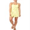 Miken Juniors' Tie-Waist Button-Front Cover-up Dress Women's Swimsuit Lime S view 1