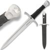 Honshu Crusader Quillon Dagger with Sheath - Razor-Sharp 1060 Carbon Steel Blade, Injection-Molded TPR Handle, Cast Steel Handguard and Pommel - Back-Up Defense for Modern Warriors - Length 18 5/8 view 1