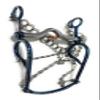 5 1/8" Mexican Horse Bit, Charro Saddle Blue Horse Bit Freno Charro view 2