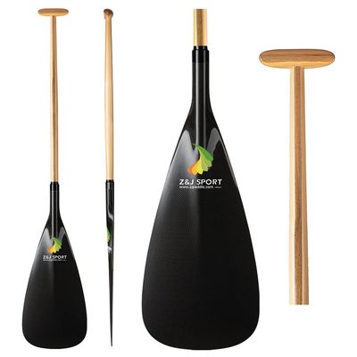Z&J SPORT Outrigger Canoe Paddle Steering Paddle, Hybrid OC Paddle for Steering Outrigger Canoe, Waka AMA, vaa (Hybrid,50")