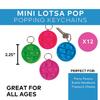 Fun Express Mini Round Lotsa Pops Popping Toy Keychains - 12 Pieces view 3
