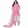 Miraan Women's Cotton Printed Readymade Salwar Suit XXXX-Large Pink view 1