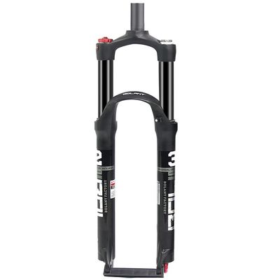 LYYCX 26/27.5/29 Suspension Fork 100mm Travel,28.6mm Straight Tube QR 9mm Double Chamber Crown Lock Aluminum Alloy XC Mountain Fork Red/Black(Black,26 inches)