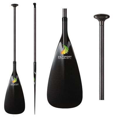Z&J SPORT Outrigger Canoe Paddle Steering Paddle, Full Carbon OC Paddle for Steering Outrigger Canoe, Waka AMA, vaa (Carbon,46")