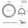 TISUR Titanium Carabiner Keychain Clip,D Key Rings for Keychains,Quick Release Keychain,Key Chain Clip for Men Women (Gray-Round) view 2