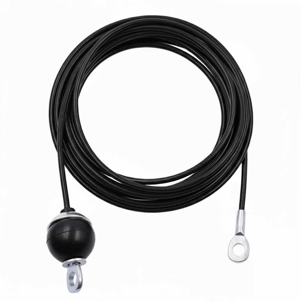 J Bryant Fitness Gym Replacement Cable Fitness Pulley Cable Thick 0.2inch/5mm Heavy Duty Steel Wire Rope for Home Gym Cable Pulley Attachments Machine Accessories (Type-B, 55")