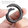 TISUR Titanium Carabiner Keychain Clip,D Key Rings for Keychains,Quick Release Keychain,Key Chain Clip for Men Women (Black) view 3