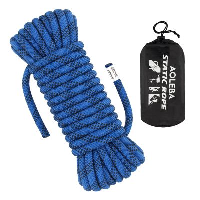 AOLEBA 10.5 mm Static Climbing Rope 10M(32ft) 20M(64ft) 30M(96ft) 50M(160ft) 70M(230ft) Outdoor Rock Climbing Ropes, Escape Rope Ice Climbing Equipment Fire Rescue Parachute Rope
