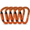 FVW 5 Pieces Heavy Duty Climbing Carabiners, 25KN UIAA Certified Auto Locking Rock Climbing Carabiners Clips for Hammocks, Swing, Locking Dog Leash and Harness, Camping, Hiking & Utility (Orange) view 1