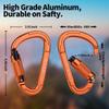 FVW 5 Pieces Heavy Duty Climbing Carabiners, 25KN UIAA Certified Auto Locking Rock Climbing Carabiners Clips for Hammocks, Swing, Locking Dog Leash and Harness, Camping, Hiking & Utility (Orange) view 2