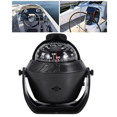 Etomvoop Digital Marine Compass, 12V LED Light Sea Pivoting Compass Electronic Navigation Compass for Marine Boat Yach Ship