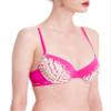 UCA Lingerie Women's Printed Floral Lace Racerback Bra Underwire Molded Bra(38C,Bright Fuchsia) view 2