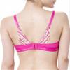 UCA Lingerie Women's Printed Floral Lace Racerback Bra Underwire Molded Bra(38C,Bright Fuchsia) view 3