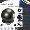 NEUMEE Yoga Ball Chair with 65cm Exercise Ball & 2 Resistance Bands, Stability Base for Home Office, Yoga, Pilates & Fitness, Balance Ball for Posture, Core Strength & Low Impact Workouts (Black) view 2