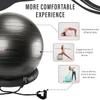 NEUMEE Yoga Ball Chair with 65cm Exercise Ball & 2 Resistance Bands, Stability Base for Home Office, Yoga, Pilates & Fitness, Balance Ball for Posture, Core Strength & Low Impact Workouts (Black) view 3