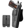 1911 OWB Holster with Paddle & Molle Mount  Index Finger Release, Fits Colt/Kimber/Springfield/Rock Island/Tisas/Ruger 5" No-Rail 1911 Pistols  Right Hand view 1