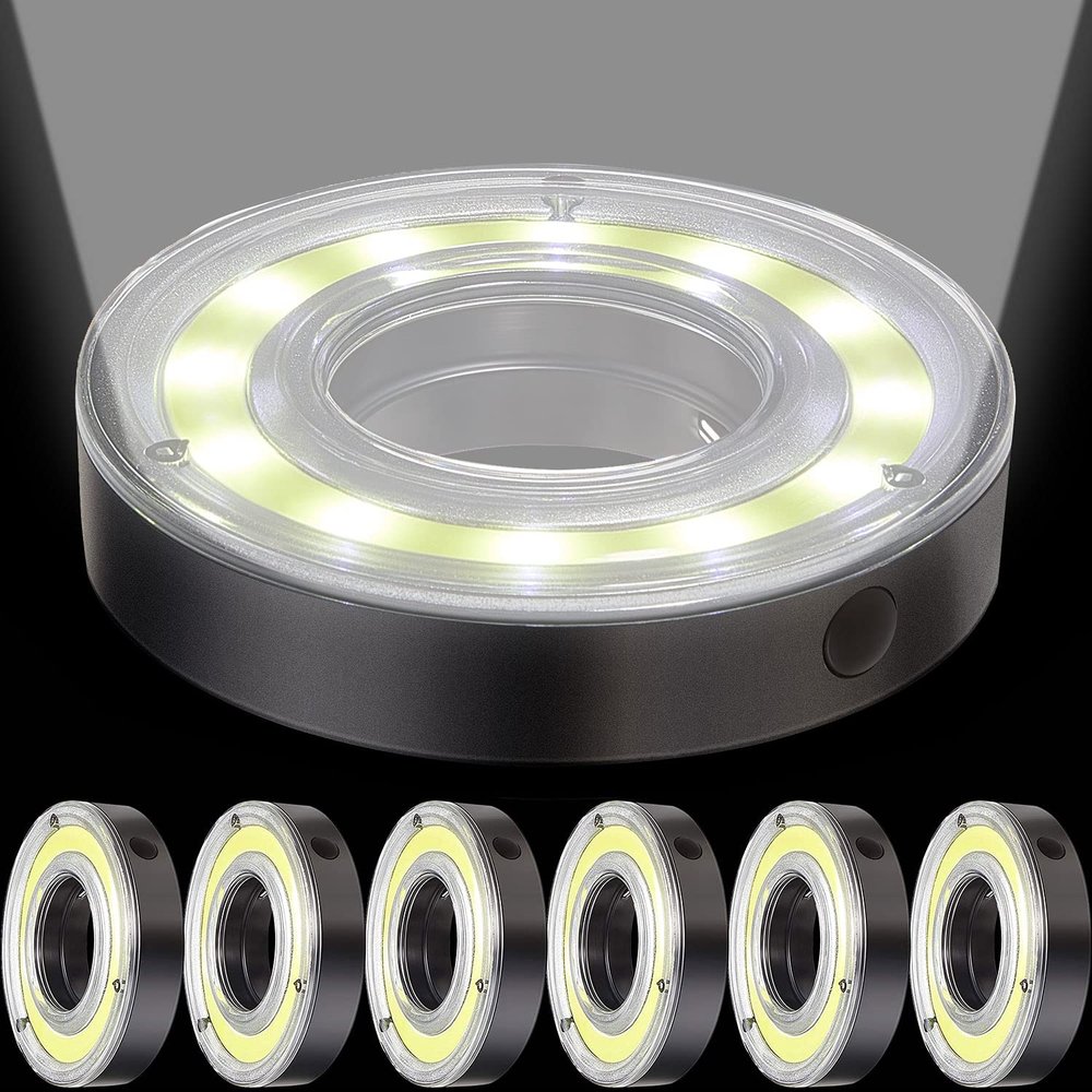 Retisee Night Golf Lights LED Glowing Putting Green Flags and Poles Glowing Hole Lights for Night Golf Party Camping(6 Pieces)