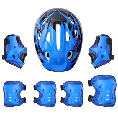 Aislor Kids Bike Helmet Sports Protective Gear Set Suitable for Toddler Boys Girls Knee Pads Elbow Pads Wrist Pads for Bike Skateboard Scooter Blue Type B