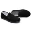 Chinese Kung Fu Slippers Canvas Martial Arts Tai Chi Shoes Rubber Sole Unisex All Black Size Man 9/Woman 10 (260cm) view 4