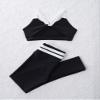 Moggemol Girls Printed Athletic Crop Top with Leggings Sets Jazz Hip Hop Workout Gymnastic Dance Outfit Black 12 view 4