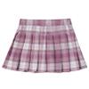 Agoky Girls A-line Plaid Pleated Tennis Active Skirt High Waist Tartan Skirt with Lining Shorts Student School Uniform Pink 13-14 Years view 1