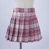 Agoky Girls A-line Plaid Pleated Tennis Active Skirt High Waist Tartan Skirt with Lining Shorts Student School Uniform Pink 13-14 Years view 2