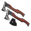 Custom Handmade carbon Steel Viking Axe Etched Head view 2