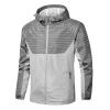 2021 Fashion Hood Raincoat for Men's Waterproof Coat Zipper Long Sleeve Solid Color Outdoor Jacket Trench view 1
