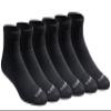 Dickies Men's Dri-Tech Moisture Control Quarter Socks (6, 12, 18 Pairs), Solid Black (6 Pairs), XX-Large view 1