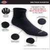 Dickies Men's Dri-Tech Moisture Control Quarter Socks (6, 12, 18 Pairs), Solid Black (6 Pairs), XX-Large view 4