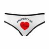 MyPupSocks Custom Underwear, Personalized Funny Panties, Heart Property of Name White Women's Briefs Panties Printed with Name XXXL view 1