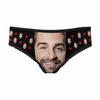 MyPupSocks Custom Face Personalized Photo Underwear Big Face Love Heart Black High-Cut Briefs Panties Underwear with Image for Women Girlfriend M view 1