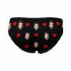 MyPupSocks Custom Face Personalized Photo Underwear Big Face Love Heart Black High-Cut Briefs Panties Underwear with Image for Women Girlfriend M view 2