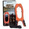 FARWATER Canoe Anchor Grip - Boat, Float Tube & Kayak Fishing Accessories, Kayaking Equipment - Brush Clamp Anchor with Teeth - Gripper with 15ft Paracord - Rubber Grips - Coated Steel - Matte Orange view 1