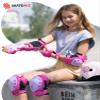 SKATEWIZ Kids Knee Pads and Elbow Pads Set - Wrist Guards for Skateboarding - Smash - Size M/L Pink Purple - Skating Protective Gear, Roller Skates, Skateboard - Ice Skating Kids view 4