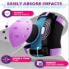 SKATEWIZ Kids Knee Pads and Elbow Pads Set - Wrist Guards for Skateboarding - Smash - Size S Blue Purple - Skating Protective Gear, Roller Skates, Skateboard - Ice Skating Kids view 3