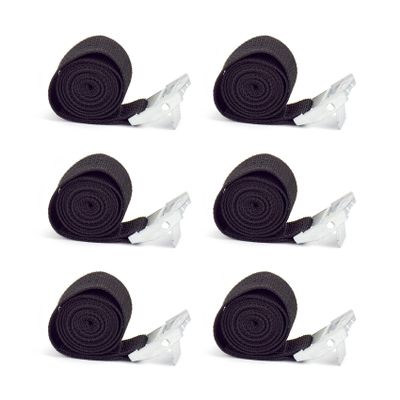 2 Ft x 1 in Reusable Tie Down Strap Adjustable Cam Buckle Lashing Straps for Bike Kayak Luggage Roof Rails Ladder 6 Pcs