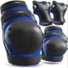 SKATEWIZ Kids Knee Pads and Elbow Pads Set - Wrist Guards for Skateboarding - Smash - Size S Blue Black - Skating Protective Gear, Roller Skates, Skateboard - Ice Skating Kids view 1