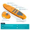 Wave Tourer Premium Inflatable Stand Up Paddle Board (6 Inches Thick) with SUP Accessories & Carry Bag | Wide Stance, Non-Slip Deck, Leash, Paddle & Pump, Standing Boat | Youth & Adult (Orange, 11ft) view 2