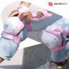 SKATEWIZ Kids Knee Pads and Elbow Pads Set - Wrist Guards for Skateboarding - Smash - Size M/L Pink White - Skating Protective Gear, Roller Skates, Skateboard - Ice Skating Kids view 4