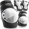 SKATEWIZ Kids Knee Pads and Elbow Pads Set - Wrist Guards for Skateboarding - Smash - Size S Black White - Skating Protective Gear, Roller Skates, Skateboard - Ice Skating Kids view 1