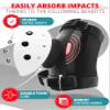 SKATEWIZ Kids Knee Pads and Elbow Pads Set - Wrist Guards for Skateboarding - Smash - Size S Black White - Skating Protective Gear, Roller Skates, Skateboard - Ice Skating Kids view 3