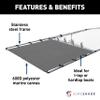 SureShade PTX Power Shade - 51" Wide (Gray) - Easy Installation on T-Top or Hardtop Boats - 600D Marine Canvas, Stainless Steel Frame - 12V DC Motors - Anti-Racking and Auto Shut-Off - PTXSS51GY view 3